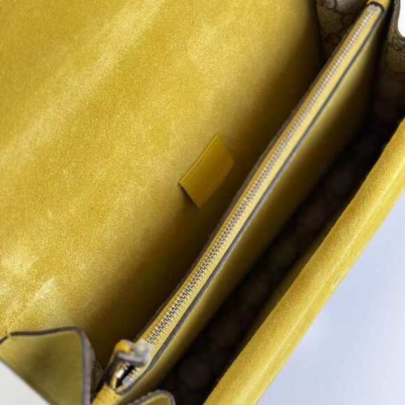 Gucci GG Logo Supreme Medium Dionysus Shoulder Bag With Diamond - Picture 9 of 9